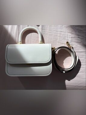 Coach Rogue Top-Handle Satchel with Detachable Strap in Chalk